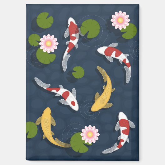 Japanse Koi Visvijver Magneet (Voorkant)
