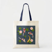 Japanse Koi Visvijver Tote Bag (Voorkant)