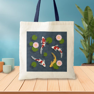 Japanse Koi Visvijver Tote Bag
