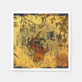 Japanse Koi White Paper servetten, standaard rande Servet (Voorkant)