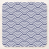 Japanse Koinobori-visschaal in Delft Blue Kartonnen Onderzetters (Voorkant)