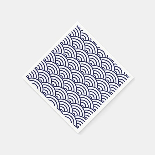 Japanse Koinobori-visschaal in Delft Blue Servetten (Hoek)