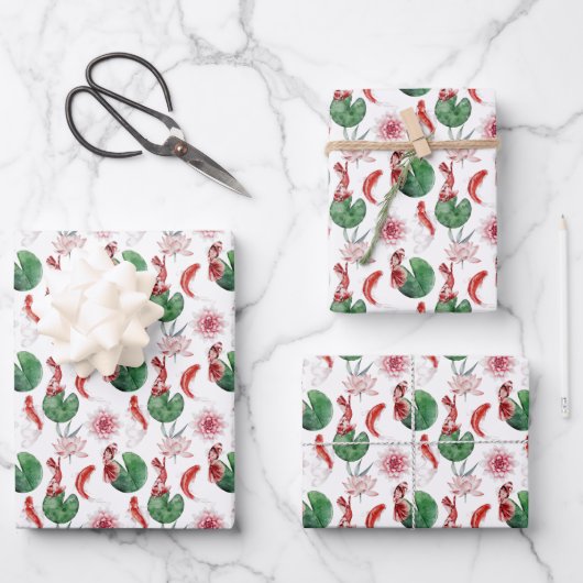 Japanse koivispartij betutteld inpakpapier vel (Voorkant)