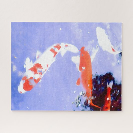 Japanse koivisserene uitdagend legpuzzel (Horizontaal)