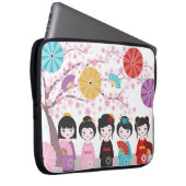 Japanse Kokeshi Dolls Laptop Sleeve (Voorkant Rechts)