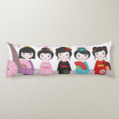 Japanse Kokeshi Dolls Lichaamskussen (Achterkant)