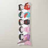 Japanse Kokeshi Dolls Lichaamskussen (Voorkant Verticaal)