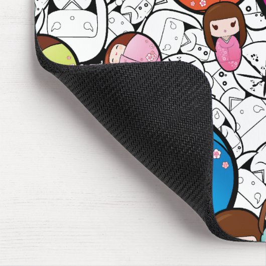Japanse Kokeshi Dolls - Mousepad Muismat (Hoek)