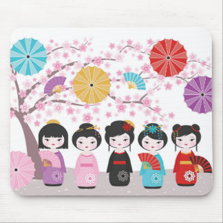 Japanse Kokeshi Dolls Muismat