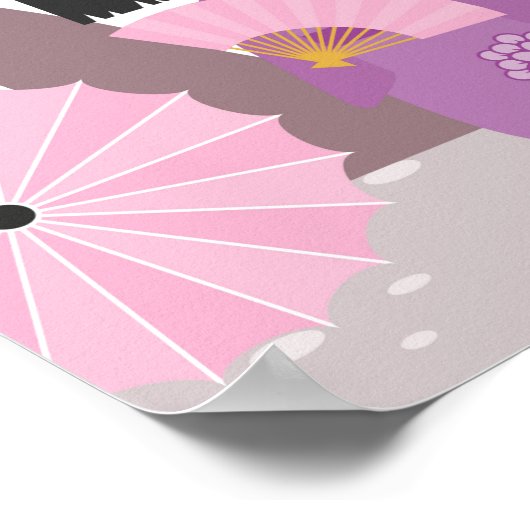 Japanse Kokeshi Dolls Poster (Hoek)