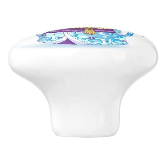 Japanse Kokeshi Love Doll Keramische Knop (Zijkant)