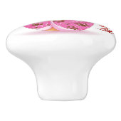 Japanse Kokeshi Love Doll Keramische Knop (Zijkant)