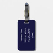 Japanse kokeshi-pop bij bamboo tijdens zonsopgang bagagelabel (Achterkant verticaal)