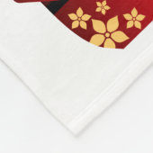 Japanse kokeshi-pop bij sakura blossom fleece deken (Hoek)