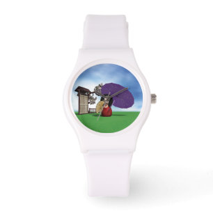 Japanse Kokeshi-pop Cherrykbloesem-kunst Horloge