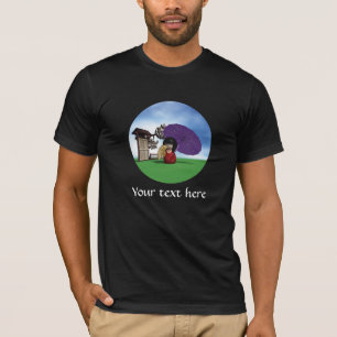 Japanse Kokeshi-pop Cherrykbloesem-kunst T-shirt