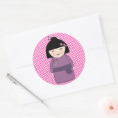 Japanse Kokeshi-pop sticker (Envelop)