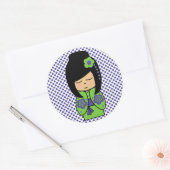Japanse Kokeshi-pop sticker (Envelop)