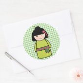 Japanse Kokeshi-pop Sticker (Envelop)