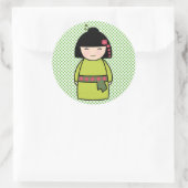 Japanse Kokeshi-pop Sticker (Tas)
