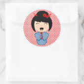 Japanse Kokeshi-pop Sticker (Tas)