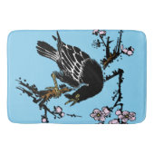  Japanse kraai en kersenbloesems Badmat (Voorkant)