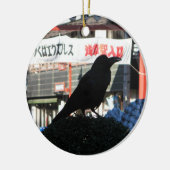 Japanse Kraai Keramisch Ornament (Links)