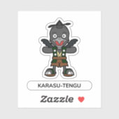 Japanse kraai Tengu Yokai Sticker (Vel)