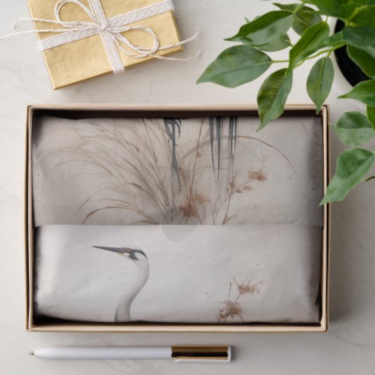 Japanse kraan 2 Decoupage papier (Geschenk)