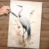 Japanse kraan 2 Decoupage papier