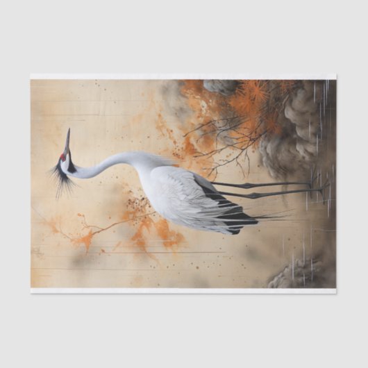 Japanse kraan 3 Decoupage papier (Voorkant)