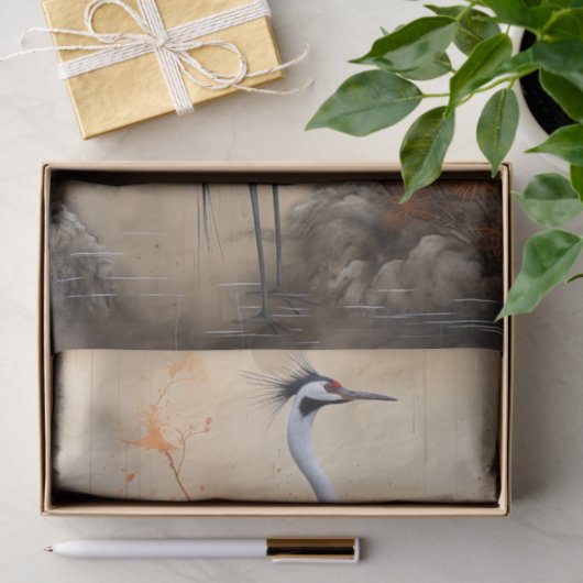 Japanse kraan 3 Decoupage papier (Geschenk)