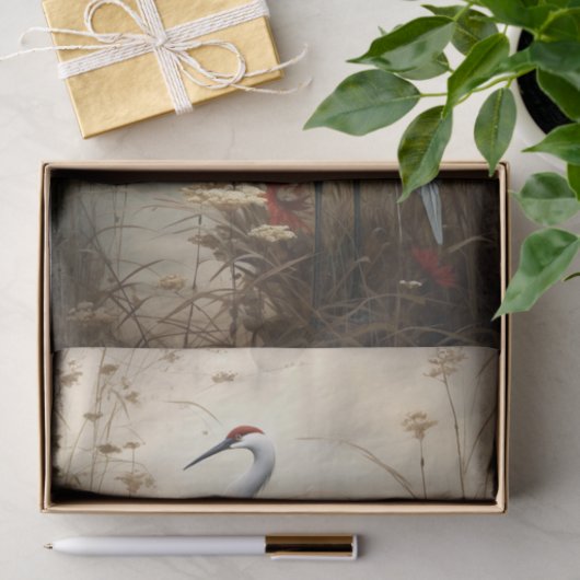 Japanse kraan 4 Decoupage papier (Geschenk)