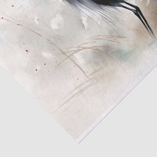 Japanse kraan 5 Decoupage papier (Detail)