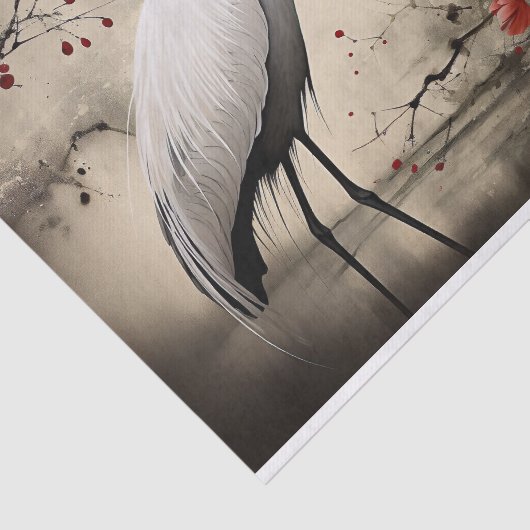 Japanse kraan 6 Decoupage papier (Detail)