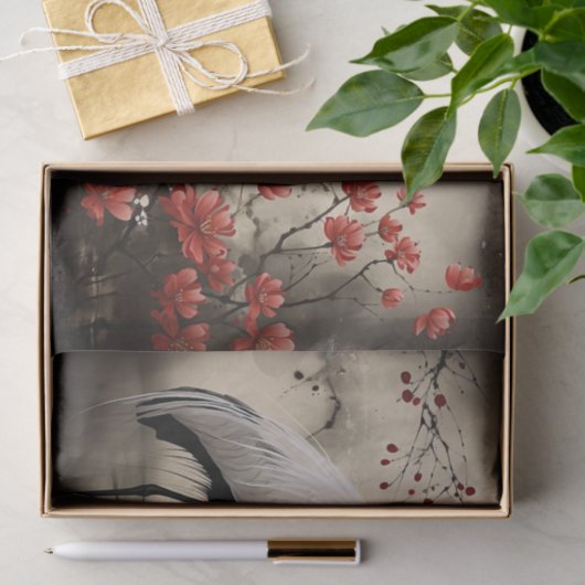 Japanse kraan 6 Decoupage papier (Geschenk)