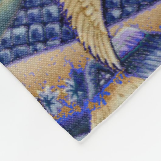 Japanse kraan Aangepast Fleece Deken (Hoek)