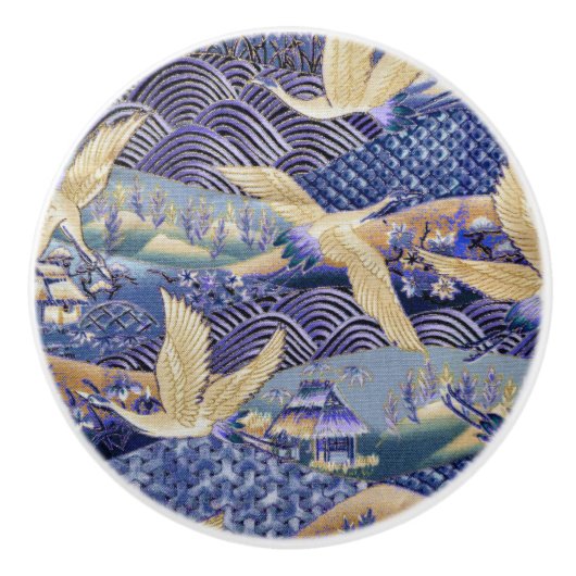 Japanse kraan Aangepast Keramische Knop (Voorkant)