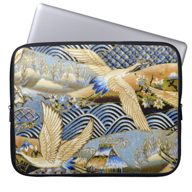 Japanse kraan Aangepast Laptop Sleeve (Voorkant)