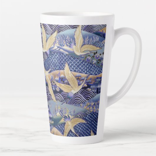 Japanse kraan Aangepast Latte Mok (Rechts)