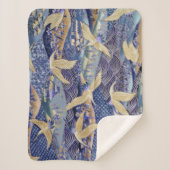 Japanse kraan Aangepast Sherpa Deken (Voorkant)