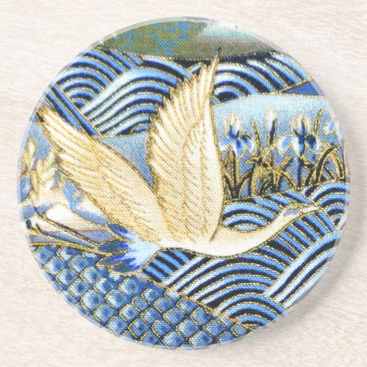 Japanse kraan Aangepast Zandsteen Onderzetter (Voorkant)