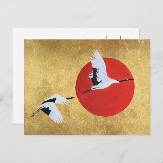 Japanse kraan briefkaart (Voorkant / Achterkant)