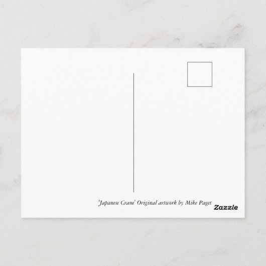 Japanse kraan briefkaart (Achterkant)