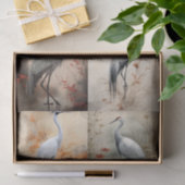 Japanse kraan Collage 1 Decoupage papier (Geschenk)