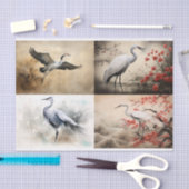 Japanse kraan Collage 2 Decoupage papier (Craft)