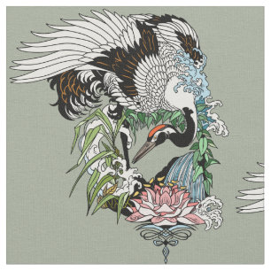 Japanse kraan in de tuin stof