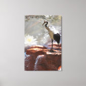 Japanse kraan "Langlevendigheid" Canvas Afdruk (Voorkant)