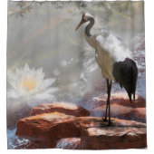 Japanse kraan "Langlevendigheid" Douchegordijn (Voorkant)