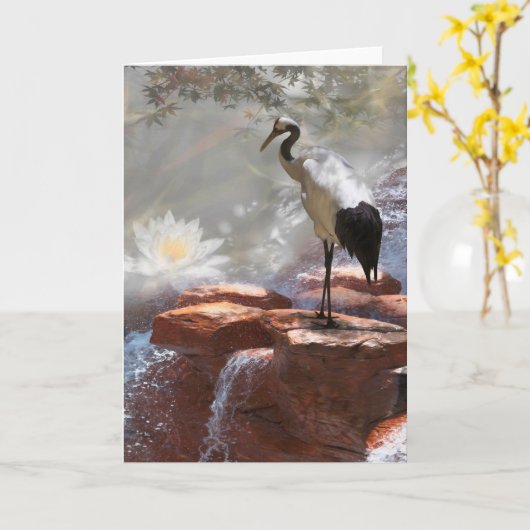 Japanse kraan "Langlevendigheid" Kaart (Gele Bloem)